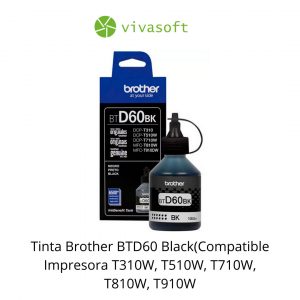 Botella Tinta Brother BTD60 Black 108ML impresora bogota
